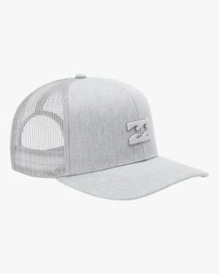 Billabong All Day Trucker Hat GREY HEATHER (grh) -billabong shop abyha00294 billabongp grh sd2