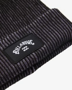 Billabong Arch Patch Knit Beanie BLACK -billabong shop abyha00325 billabongp blk dtl1