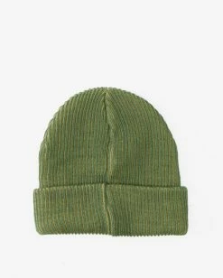 Billabong Arch Patch Knit Beanie EVERGREEN (egr) -billabong shop abyha00325 billabongp egr bck1 1
