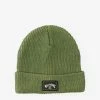 Billabong Arch Patch Knit Beanie EVERGREEN (egr) -billabong shop abyha00325 billabongp egr frt1