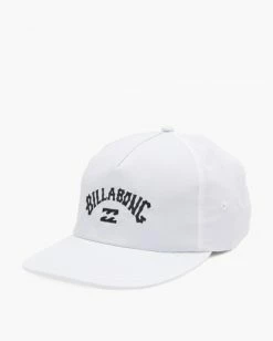 Billabong Arch Team Strapback Hat WHITE (wht) -billabong shop abyha00330 billabongp wht frt1 1