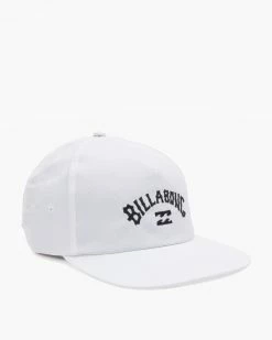 Billabong Arch Team Strapback Hat WHITE (wht) -billabong shop abyha00330 billabongp wht frt3