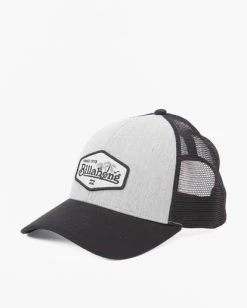 Billabong Walled Trucker Hat BLACK/GREY (bgy) -billabong shop abyha00374 billabongp bgy frt1 1