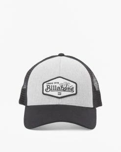 Billabong Walled Trucker Hat BLACK/GREY (bgy) -billabong shop abyha00374 billabongp bgy frt2