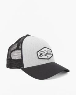 Billabong Walled Trucker Hat BLACK/GREY (bgy) -billabong shop abyha00374 billabongp bgy frt3