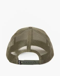 Billabong Walled Trucker Hat MILITARY (mil) -billabong shop abyha00374 billabongp mil bck1