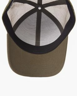 Billabong Walled Trucker Hat MILITARY (mil) -billabong shop abyha00374 billabongp mil dtl1