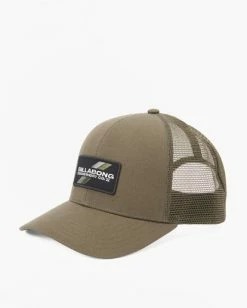 Billabong Walled Trucker Hat MILITARY (mil) -billabong shop abyha00374 billabongp mil frt1 1