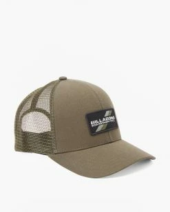 Billabong Walled Trucker Hat MILITARY (mil) -billabong shop abyha00374 billabongp mil frt3
