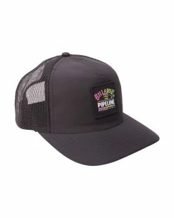 Billabong Pipeline Pro Trucker Hat BLACK -billabong shop abyha00405 billabongp blk frt3