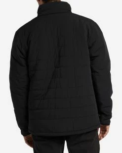 Billabong A/Div Journey Plus Mock Neck Zip-Up Jacket BLACK -billabong shop abyjk00112 billabongw blk bck1