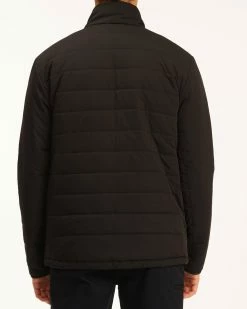 Billabong A/Div Journey Plus Mock Neck Zip-Up Jacket BLACK -billabong shop abyjk00112 billabongw blk bck3