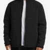 Billabong A/Div Journey Plus Mock Neck Zip-Up Jacket BLACK -billabong shop abyjk00112 billabongw blk frt1