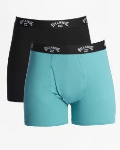 Billabong 2-Pack Core Boxer Briefs AQUA (aqu)
