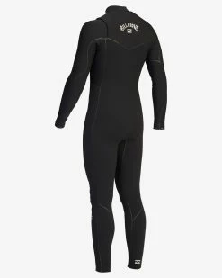 Billabong 3/2 Furnace Chest Zip Full Wetsuit BLACK -billabong shop abyw100115 billabongv blk sd4