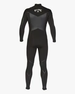 Billabong 4/3 Absolute Plus Chest Zip Full Wetsuit BLACK -billabong shop abyw100170 billabongv blk bck1