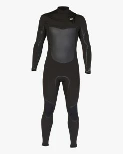 Billabong 4/3 Absolute Plus Chest Zip Full Wetsuit BLACK -billabong shop abyw100170 billabongv blk sd1