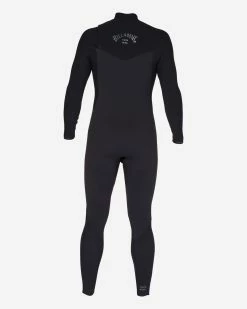 Billabong 4/3 Revolution Chest Zip Full Wetsuit BLACK -billabong shop abyw100177 billabongv blk bck1