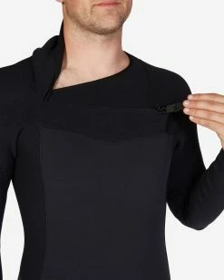 Billabong 4/3 Revolution Chest Zip Full Wetsuit BLACK -billabong shop abyw100177 billabongv blk dtl1