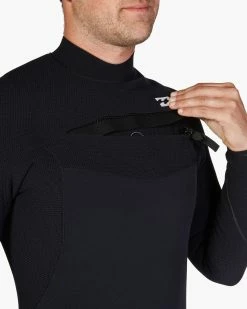Billabong 4/3 Furnace Comp Chest Zip Full Wetsuit BLACK 13 Billabong 4/3 Furnace Comp Chest Zip Full Wetsuit BLACK -billabong shop abyw100179 billabongv blk dtl1