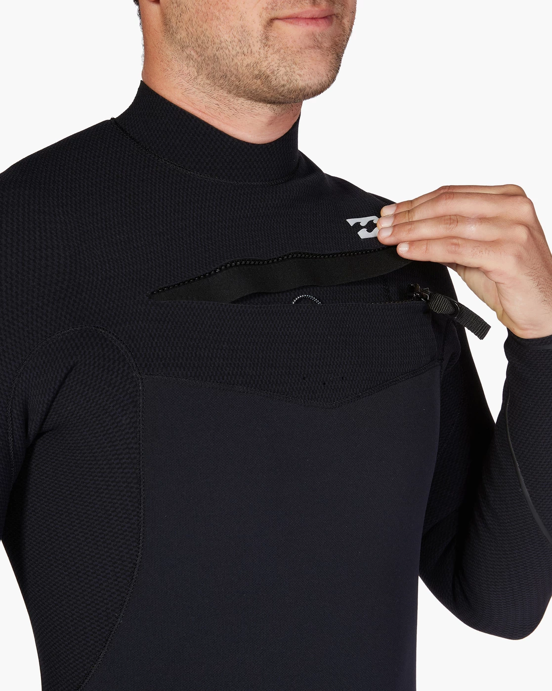 Billabong 4/3 Furnace Comp Chest Zip Full Wetsuit BLACK 8 Billabong 4/3 Furnace Comp Chest Zip Full Wetsuit BLACK - Image 6