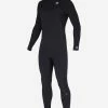 Billabong 4/3 Furnace Comp Chest Zip Full Wetsuit BLACK -billabong shop abyw100179 billabongv blk frt1