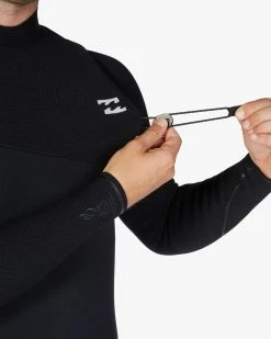 Billabong 4/3 Furnace Natural Zipperless Full Wetsuit BLACK -billabong shop abyw100184 billabongv blk dtl1