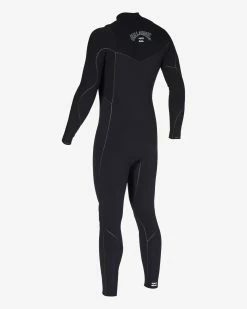 Billabong 3/2 Furnace Chest Zip Full Wetsuit BLACK -billabong shop abyw100186 billabongv blk sd4