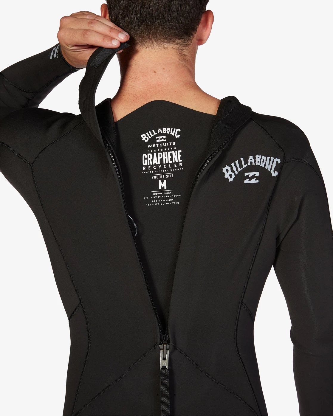 Billabong 3/2 Absolute Back Zip Full Wetsuit BLACK 8 Billabong 3/2 Absolute Back Zip Full Wetsuit BLACK - Image 6
