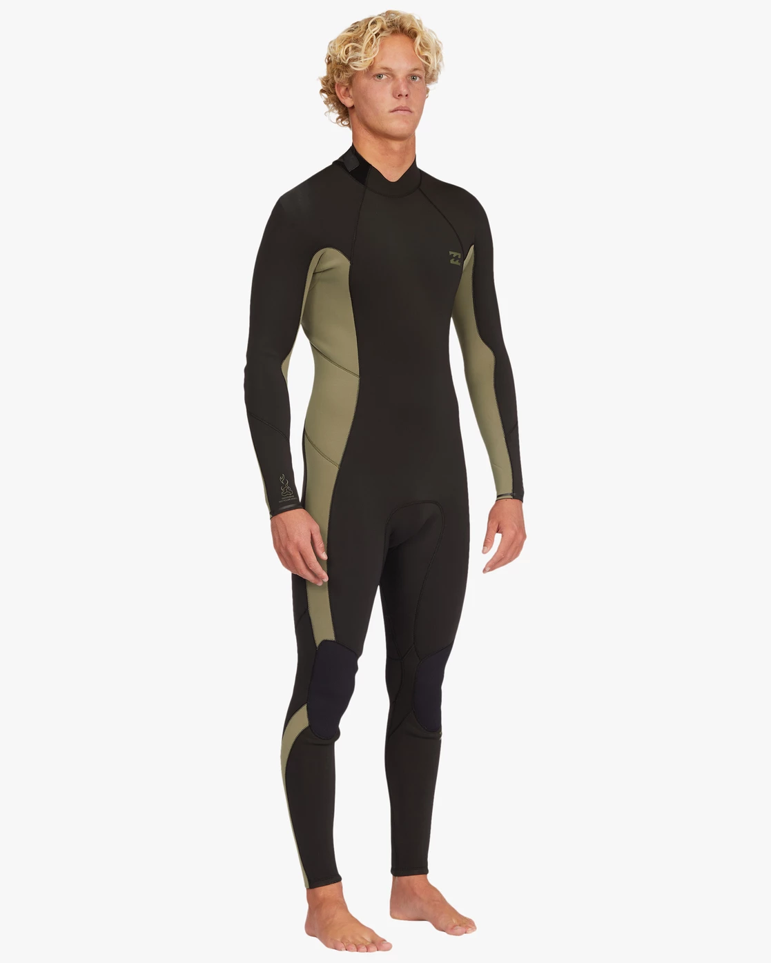 Billabong 3/2 Absolute Back Zip Full Wetsuit MILITARY (mil) 4 Billabong 3/2 Absolute Back Zip Full Wetsuit MILITARY (mil) - Image 2