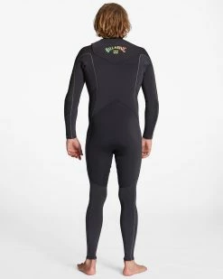 Billabong 3/2 Absolute Chest Zip Full Wetsuit BLACK FADE (bcf) -billabong shop abyw100192 billabongw bcf bck1