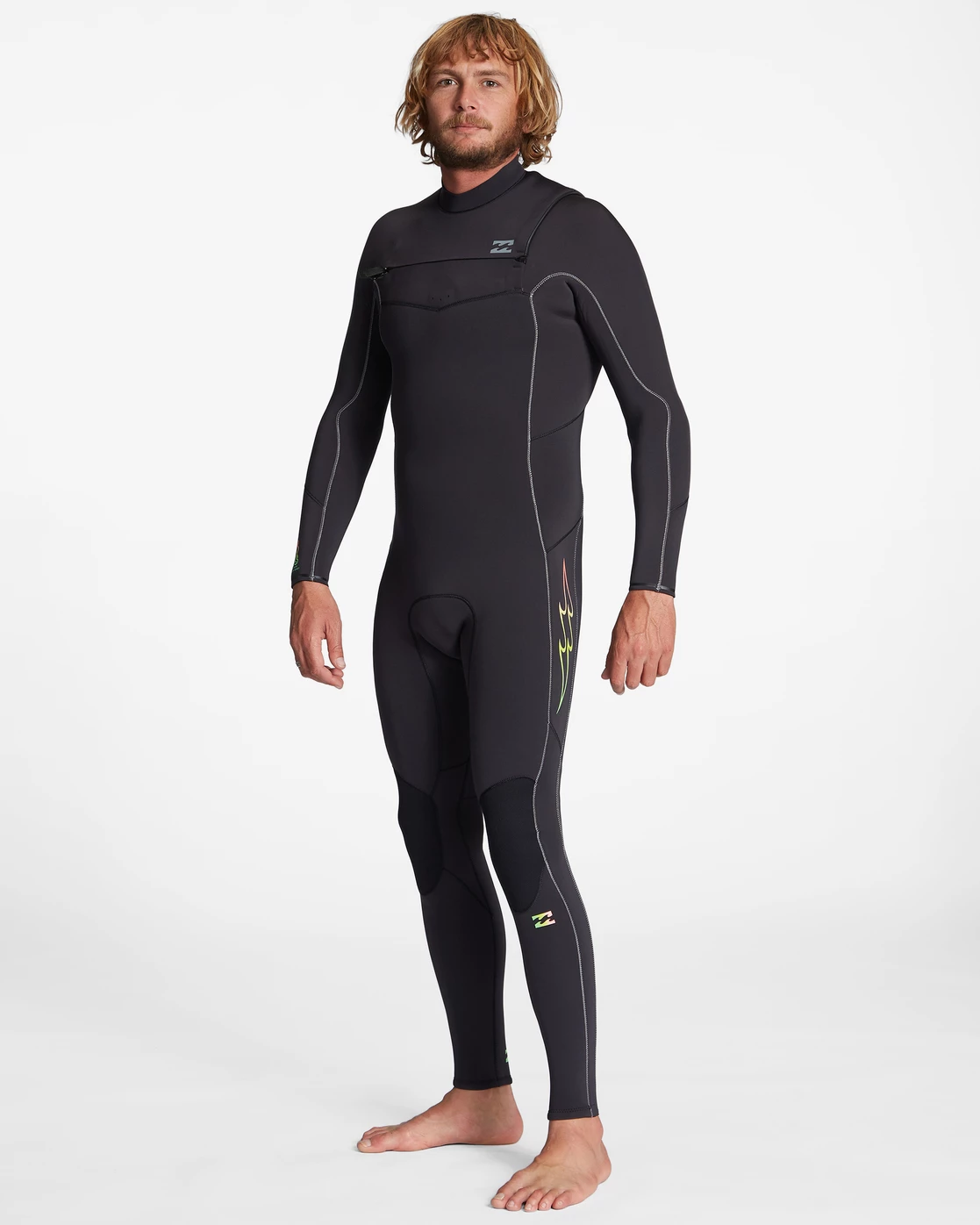 Billabong 3/2 Absolute Chest Zip Full Wetsuit BLACK FADE (bcf) 4 Billabong 3/2 Absolute Chest Zip Full Wetsuit BLACK FADE (bcf) - Image 2