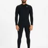 Billabong 3/2 Furnace Comp Chest Zip Full Wetsuit BLACK -billabong shop abyw100198 billabongw blk sd1