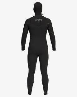 Billabong 4/3 Furnace Comp Chest Zip Hooded Full Wetsuit BLACK -billabong shop abyw200103 billabongv blk bck1