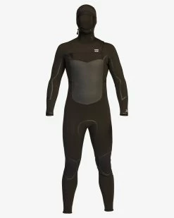 Billabong 5/4 Absolute Plus Chest Zip Hooded Full Wetsuit BLACK 10 Billabong 5/4 Absolute Plus Chest Zip Hooded Full Wetsuit BLACK -billabong shop abyw200104 billabongv blk sd2
