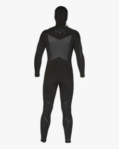 Billabong 5/4 Absolute Plus Chest Zip Hooded Full Wetsuit BLACK -billabong shop abyw200111 billabongv blk bck1