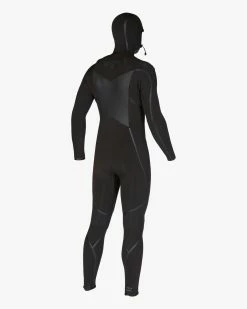 Billabong 5/4 Absolute Plus Chest Zip Hooded Full Wetsuit BLACK -billabong shop abyw200111 billabongv blk sd3