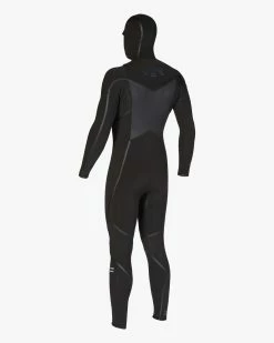 Billabong 5/4 Absolute Plus Chest Zip Hooded Full Wetsuit BLACK -billabong shop abyw200111 billabongv blk sd4