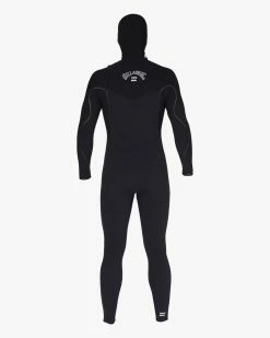 Billabong 4/3 Furnace Comp Hooded Chest Zip Full Wetsuit BLACK -billabong shop abyw200112 billabongv blk bck1