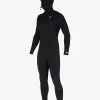 Billabong 4/3 Furnace Comp Hooded Chest Zip Full Wetsuit BLACK -billabong shop abyw200112 billabongv blk frt1