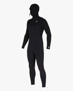 Billabong 4/3 Furnace Comp Hooded Chest Zip Full Wetsuit BLACK