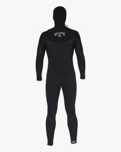 Billabong 5/4 Furnace Hooded Chest Zip Full Wetsuit BLACK -billabong shop abyw200114 billabongv blk bck1