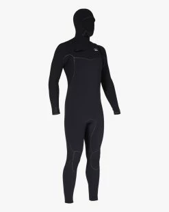Billabong 6/5 Furnace Chest Zip Hooded Full Wetsuit BLACK 12 Billabong 6/5 Furnace Chest Zip Hooded Full Wetsuit BLACK -billabong shop abyw200115 billabongv blk frt2