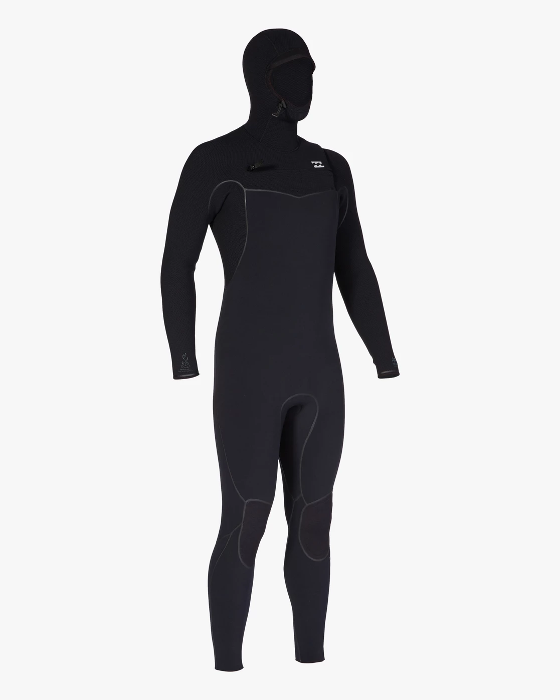 Billabong 6/5 Furnace Chest Zip Hooded Full Wetsuit BLACK 7 Billabong 6/5 Furnace Chest Zip Hooded Full Wetsuit BLACK - Image 5