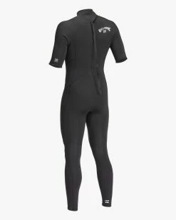Billabong 2/2 Absolute Back Zip Short Sleeve Full Wetsuit BLACK -billabong shop abyw300104 billabongv blk sd4