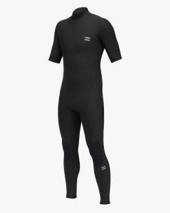 Billabong 2/2 Absolute Back Zip Short Sleeve Full Wetsuit BLACK