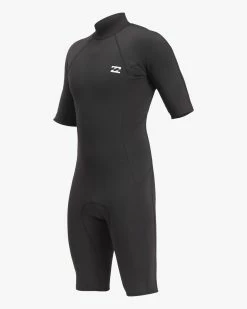 Billabong 2/2 Absolute Back Zip Short Sleeve Spring Suit BLACK