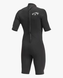 Billabong 2/2 Absolute Back Zip Short Sleeve Spring Suit BLACK -billabong shop abyw500112 billabongv blk sd3