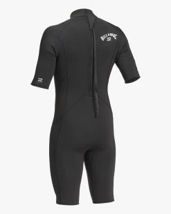 Billabong 2/2 Absolute Back Zip Short Sleeve Spring Suit BLACK -billabong shop abyw500112 billabongv blk sd4