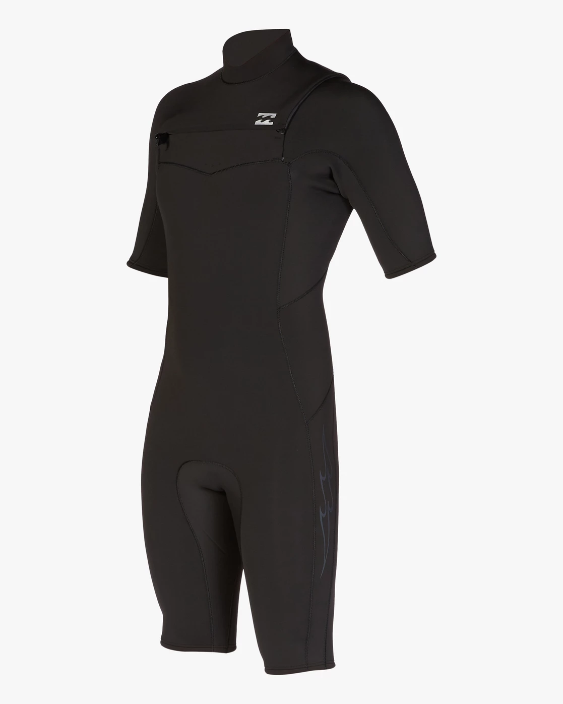 Billabong 2/2mm Absolute Short Sleeve Chest Zip Springsuit BLACK 6 Billabong 2/2mm Absolute Short Sleeve Chest Zip Springsuit BLACK - Image 4